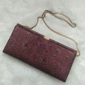 Burgundy Baguette Bag